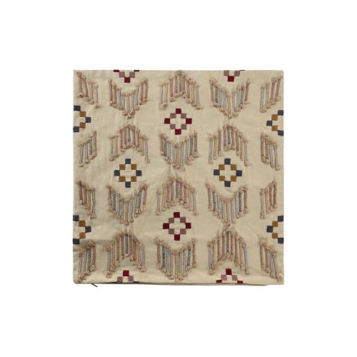 DKD Home Decor pudebetræk - beige, 50 x 50 cm, lynlås (OUTLET A)