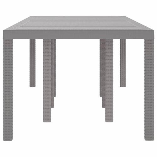 Havebord Lys Grå 250x100x73 cm Poly Rattan, Havebord Lys Grå 100x100x73 cm Poly Rattan, Havebord Lys Grå 150x100x73 cm Poly Rattan