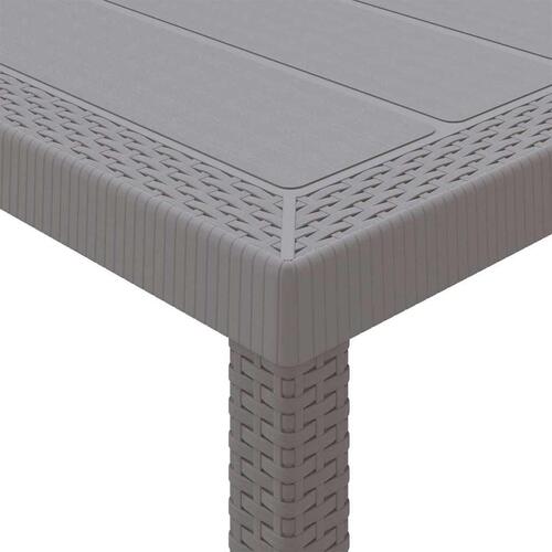 Havebord Lys Grå 250x100x73 cm Poly Rattan, Havebord Lys Grå 100x100x73 cm Poly Rattan, Havebord Lys Grå 150x100x73 cm Poly Rattan