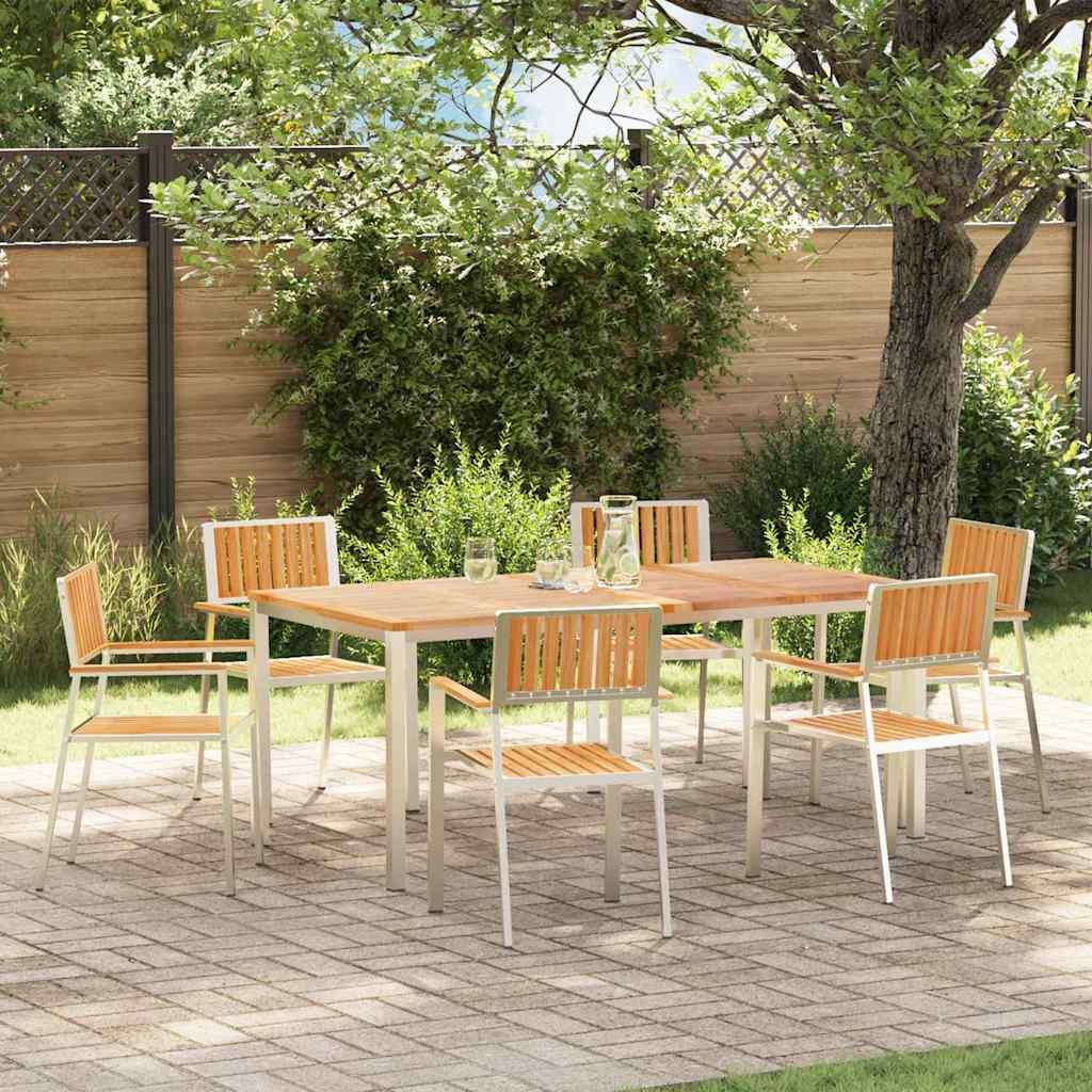 Have Stol 6 stk Brun 56 x 54.5 x 87cm Massivt teaktrÃ¦