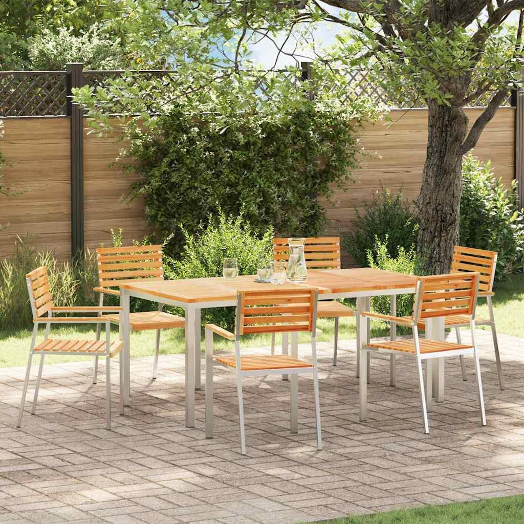 Have Stol 6 stk Brun 56 x 54.5 x 87cm Massivt teaktrÃ¦