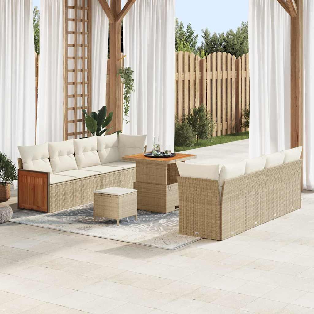 Havesofa SÃ¦t 11 stk beige og cremefarvet 80 x 80 x 71 cm