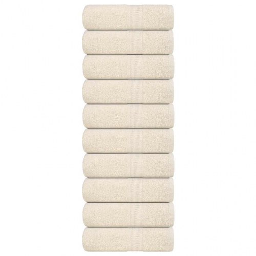 Gæstehåndklæder FROGN 10 stk. - creme 30 x 50 cm