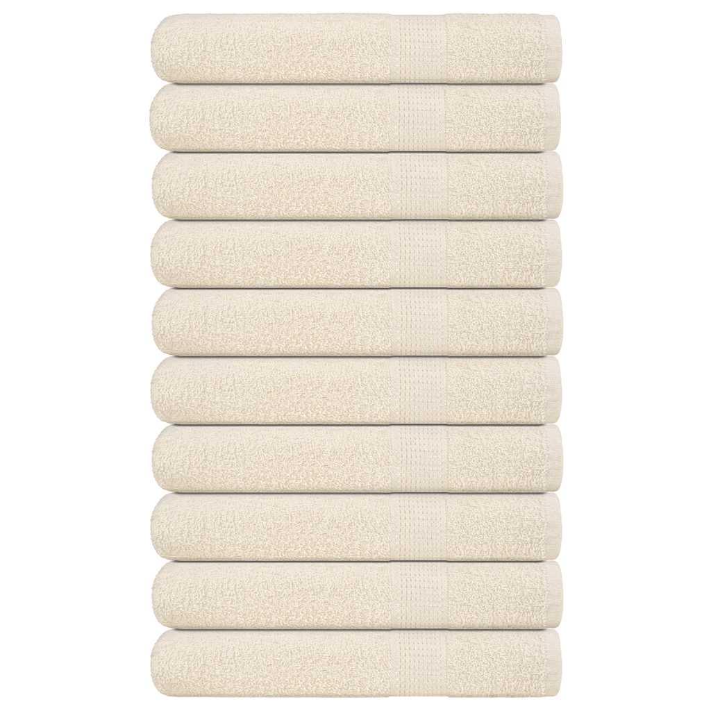 Saunahåndklæder 10stk. 80x200cm 360g/m2 100% bomuld cremefarvet