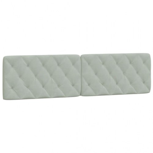 Gavlpude 193 cm velour lysegrå