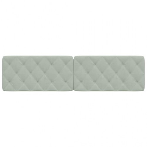 Gavlpude 193 cm velour lysegrå