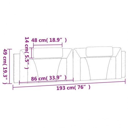 Gavlpude Viana 193 cm kunstlæder sort