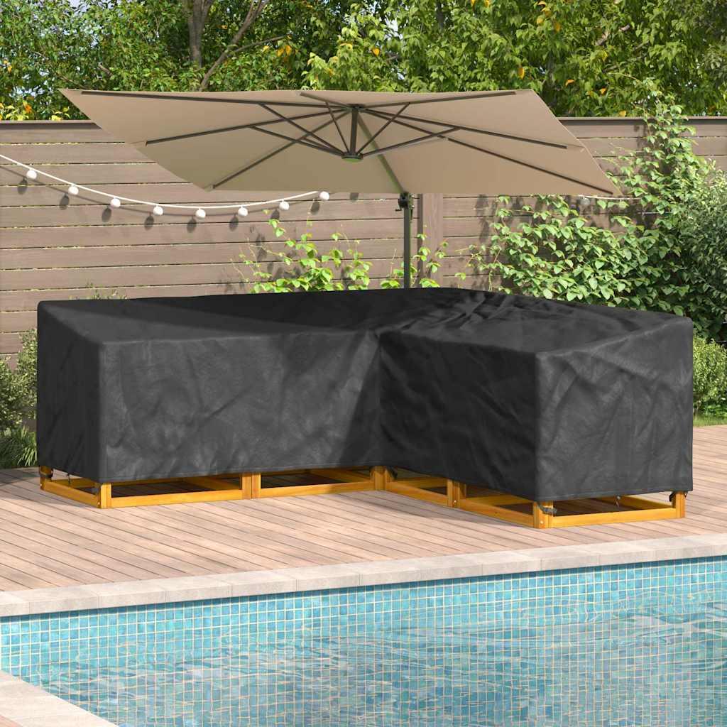 Overtræk til havemøbler Sort 235 x 235 x 80 cm 210D Oxford Stof