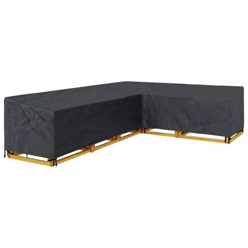 Overtræk til havemøbler Sort 330 x 255 x 80 cm 420D Oxford Stof