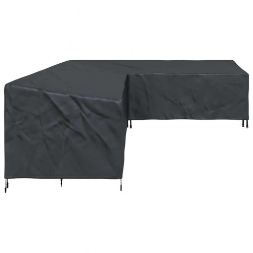 Overtræk til havemøbler Sort 330 x 255 x 80 cm 420D Oxford Stof