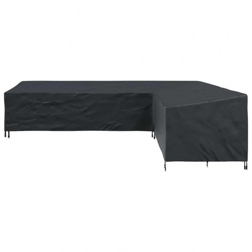 Overtræk til havemøbler Sort 330 x 255 x 80 cm 420D Oxford Stof