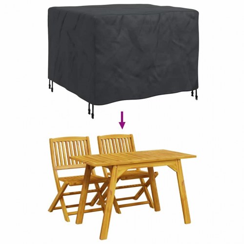 Møbelovertræk - ensfarvet sort 113 × 113 × 73 cm, 210D vandtæt
