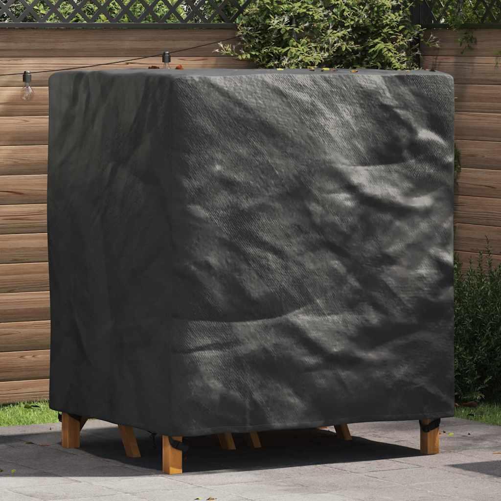 Overtræk til havemøbler Sort 116 x 100 x 120 cm 210D