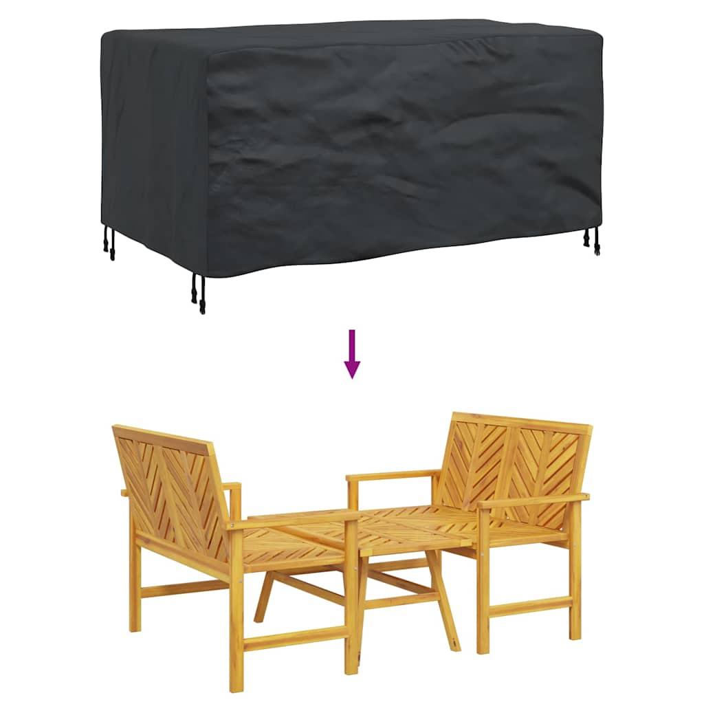 Overtræk til havemøbler Sort 150 x 90 x 75 cm 600D