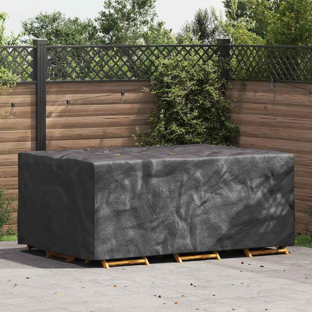 Overtræk til havemøbler Sort 220 x 150 x 85 cm 420D