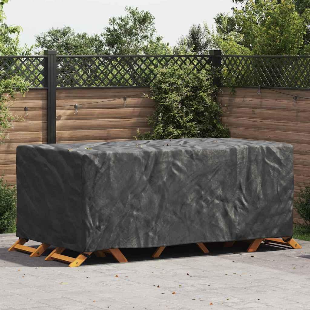 Overtræk til havemøbler Sort 240 x 140 x 90 cm 210D