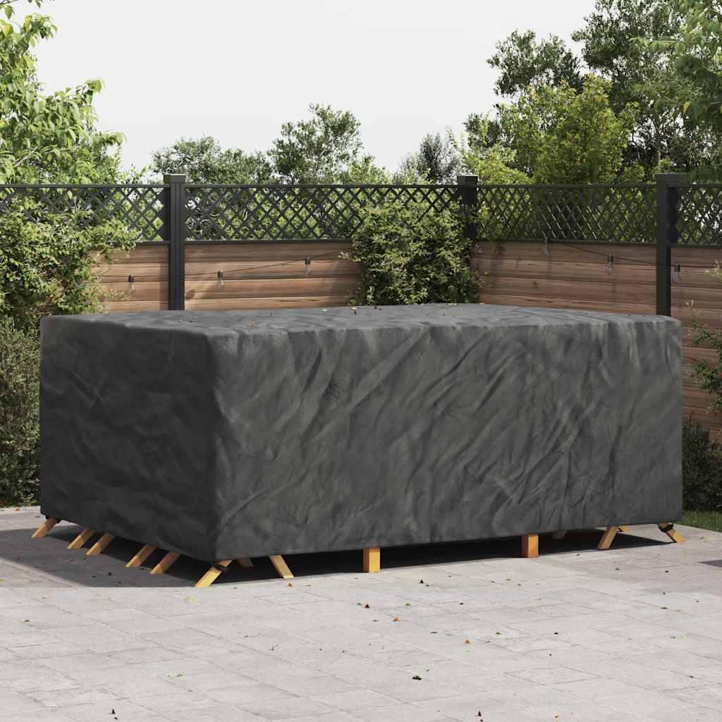 vidaXL Møbelbetræk Ensfarvet Sort 280 x 204 x 106 cm 420D