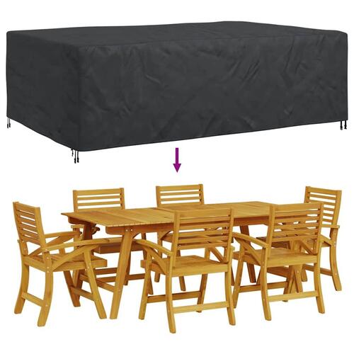 Overtræk til havemøbler Sort 300 x 200 x 90 cm 600D