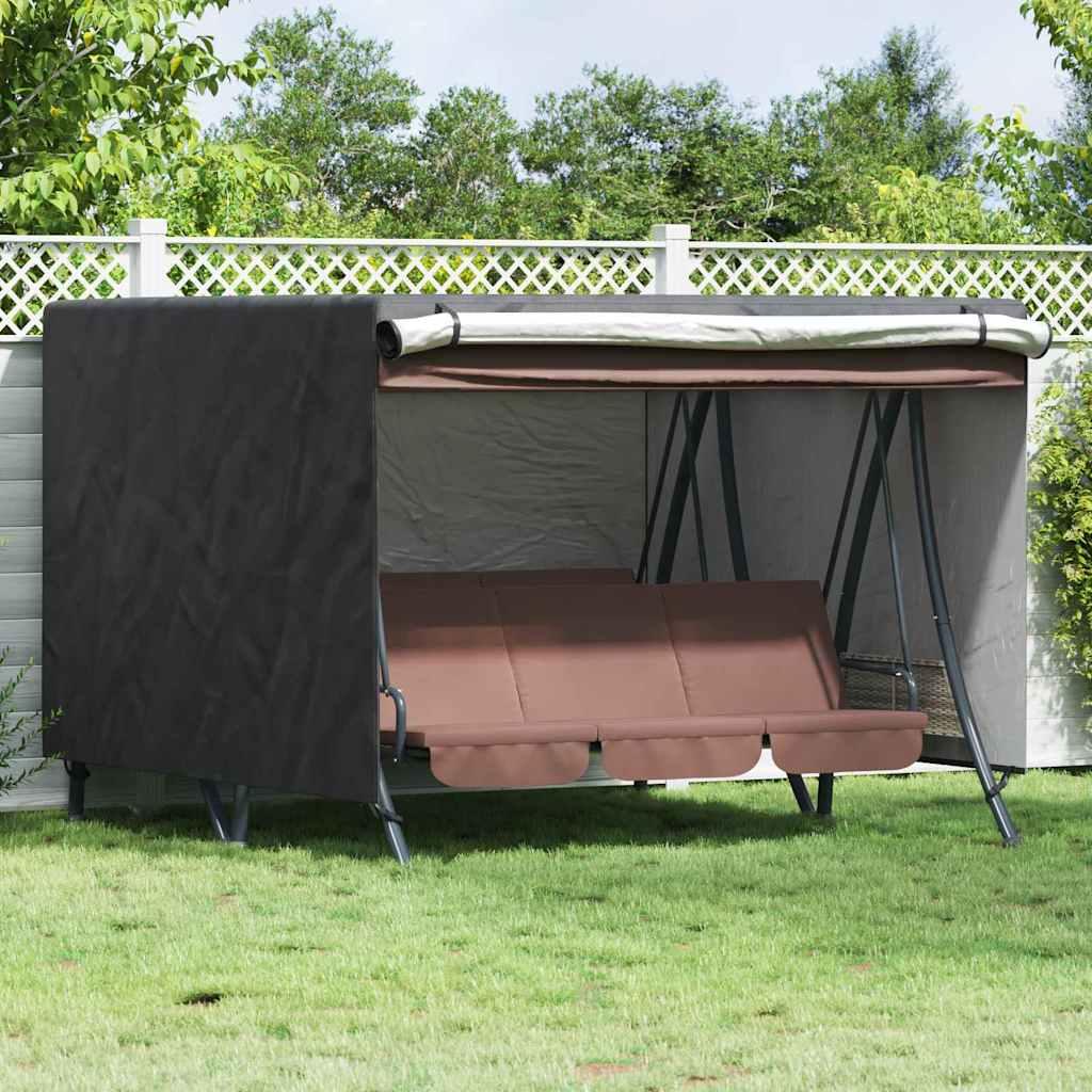 Overtræk til udendørs gynge 250 × 250 × 160 cm - 600D oxford, sort