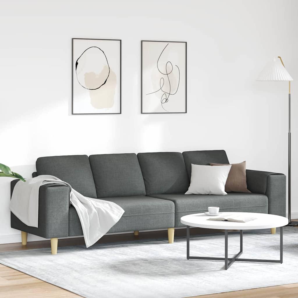 Sofa SÃ¦t MÃ¸rkegrÃ¥ Stof