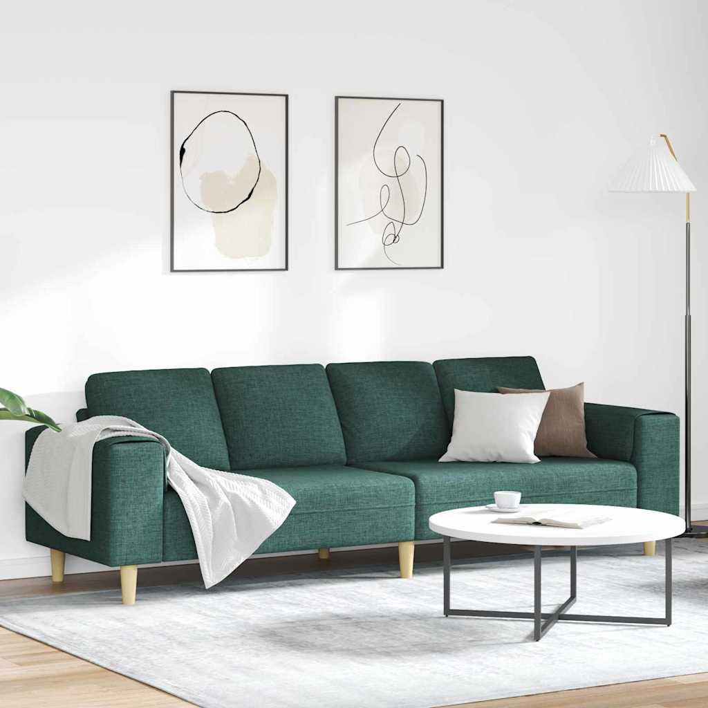 Sofa SÃ¦t MÃ¸rkegrÃ¸n Stof