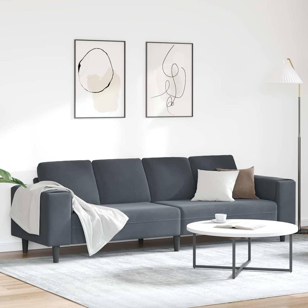 Sofa SÃ¦t MÃ¸rkegrÃ¥ FlÃ¸jl