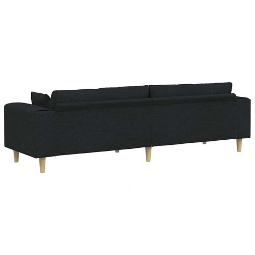 Stof sofa med pude Sort 208 cm Stof