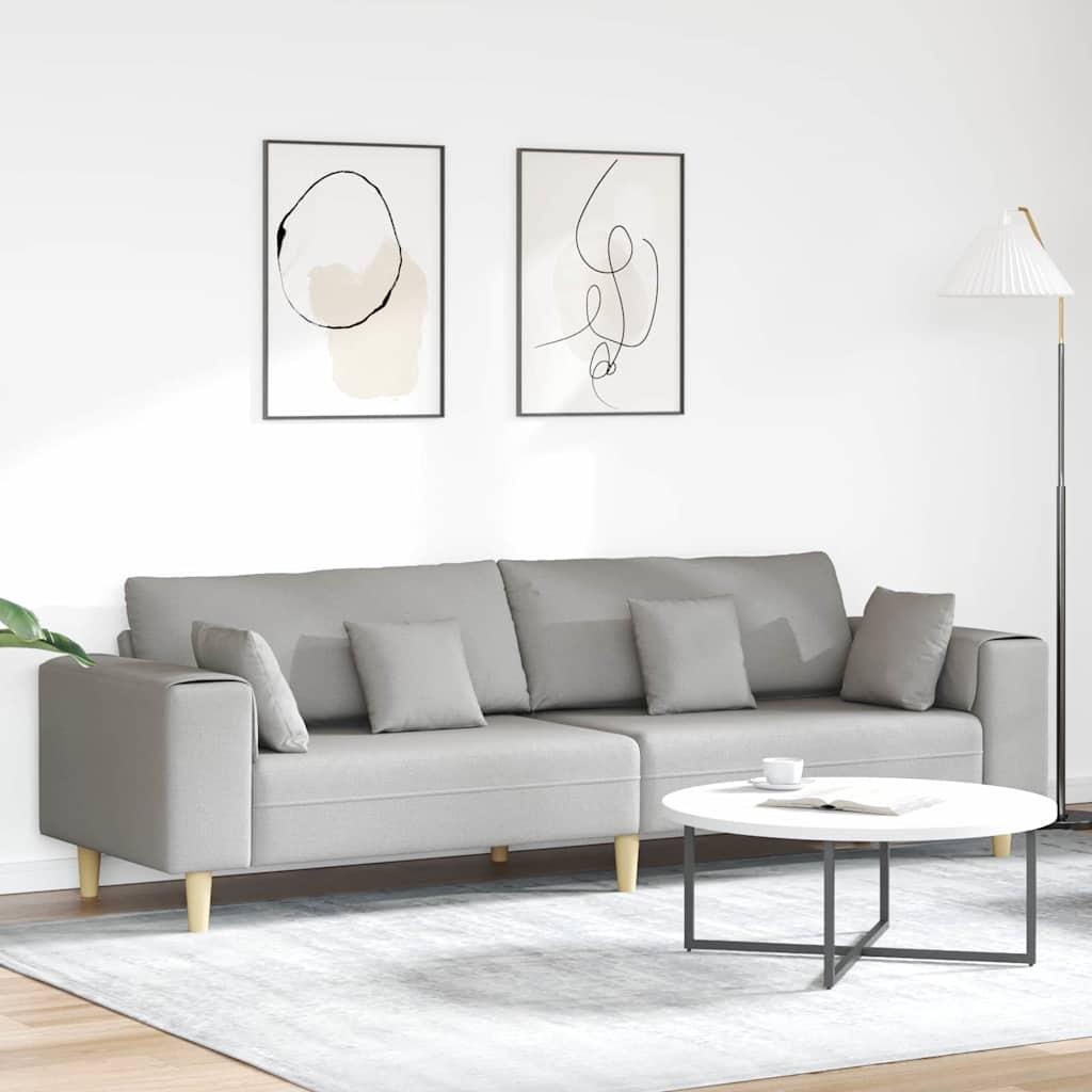 Stof sofa med pude Skygrå 208 cm Stof