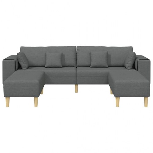 Stof sofa med pude Mørkegrå 208 cm Stof