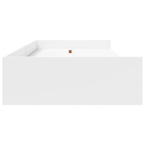 Sengestel med opbevaring, skuffe og dør - hvid 100 x 200 cm