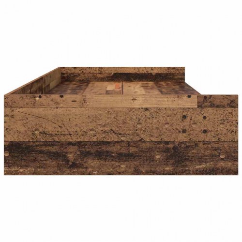 Seng med opbevaring Gammelt træ 90 x 200 cm Konstrueret træ