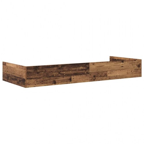 Seng med opbevaring Gammelt træ 90 x 200 cm Konstrueret træ
