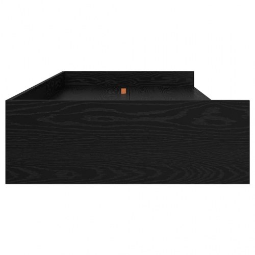 Sengestel med skuffe - sort eg 90 x 190 cm