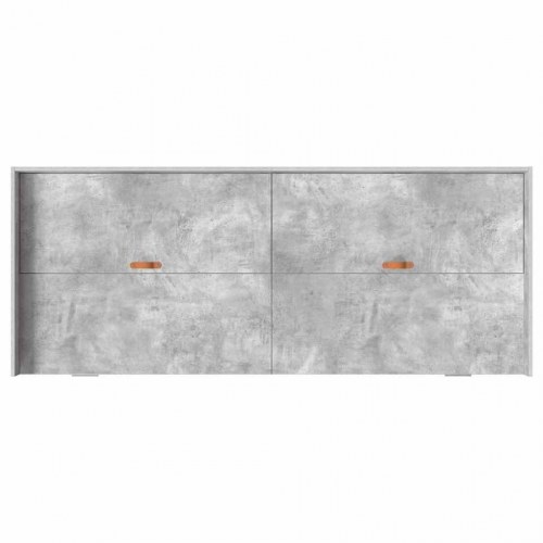 Sengestel med opbevaring beton grå 75 x 190 cm