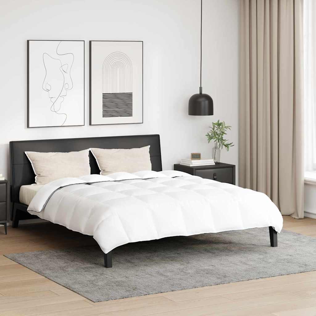 Vinter dyne- og pudessæt 3 dele - hvid, dun/fjer, 260 × 220 cm