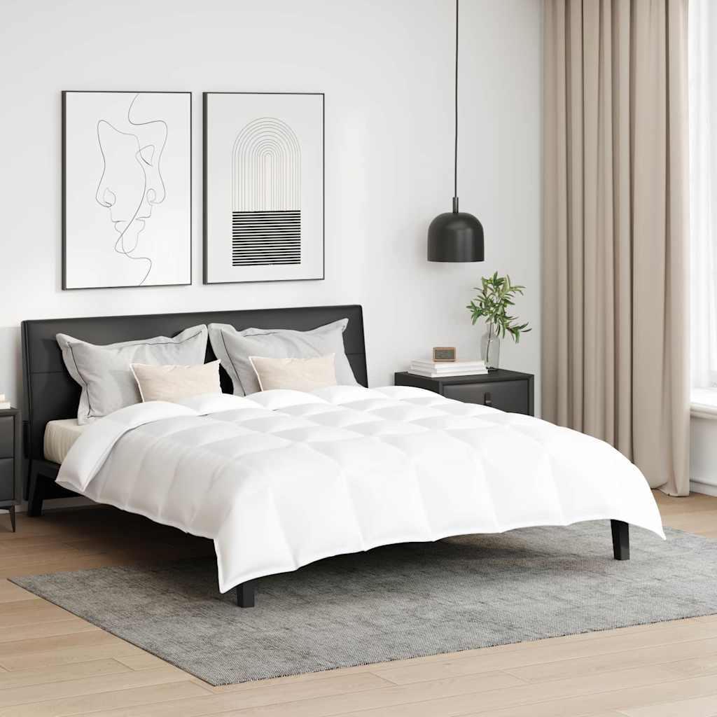 Vinter dyne- og pudessæt 200 × 220 cm - hvid dun/fjer, 3 dele