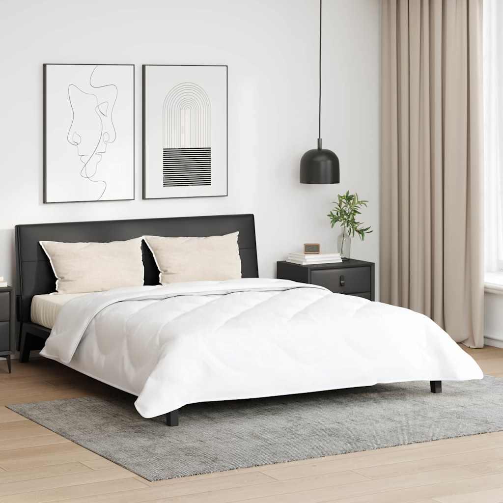Dyne med 2 puder - hvid mikrofiber, 240 × 200 cm