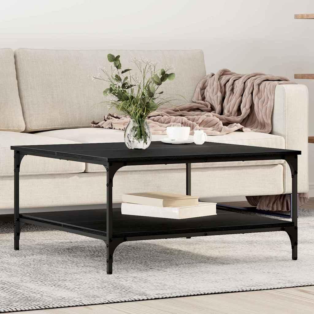 Sofabord Sort eg 80 x 80 x 40 cm Konstrueret træ