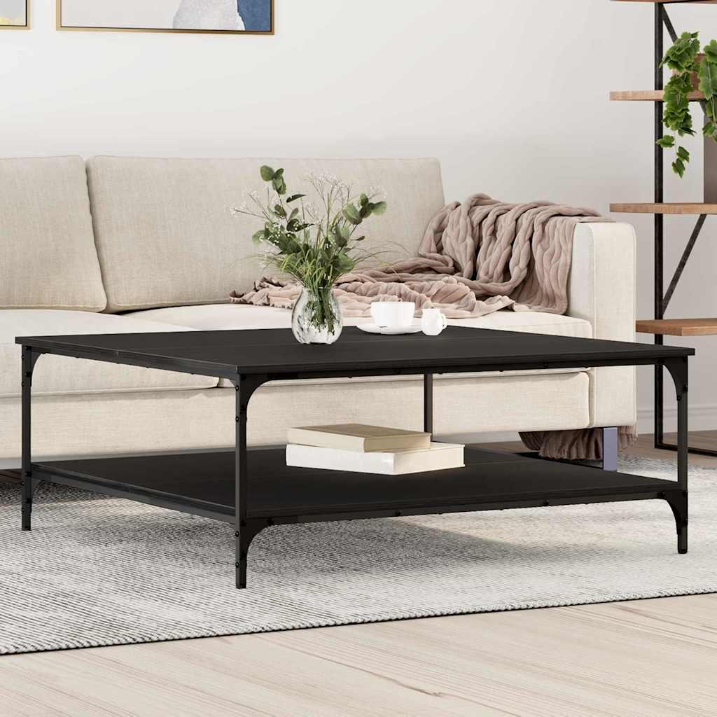 Sofabord Sort eg 100 x 100 x 40 cm Konstrueret træ