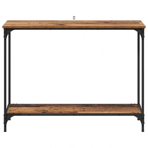 Konsolbord i gammelt trælook - 101 × 30,5 × 75 cm, konstrueret træ med stålramme