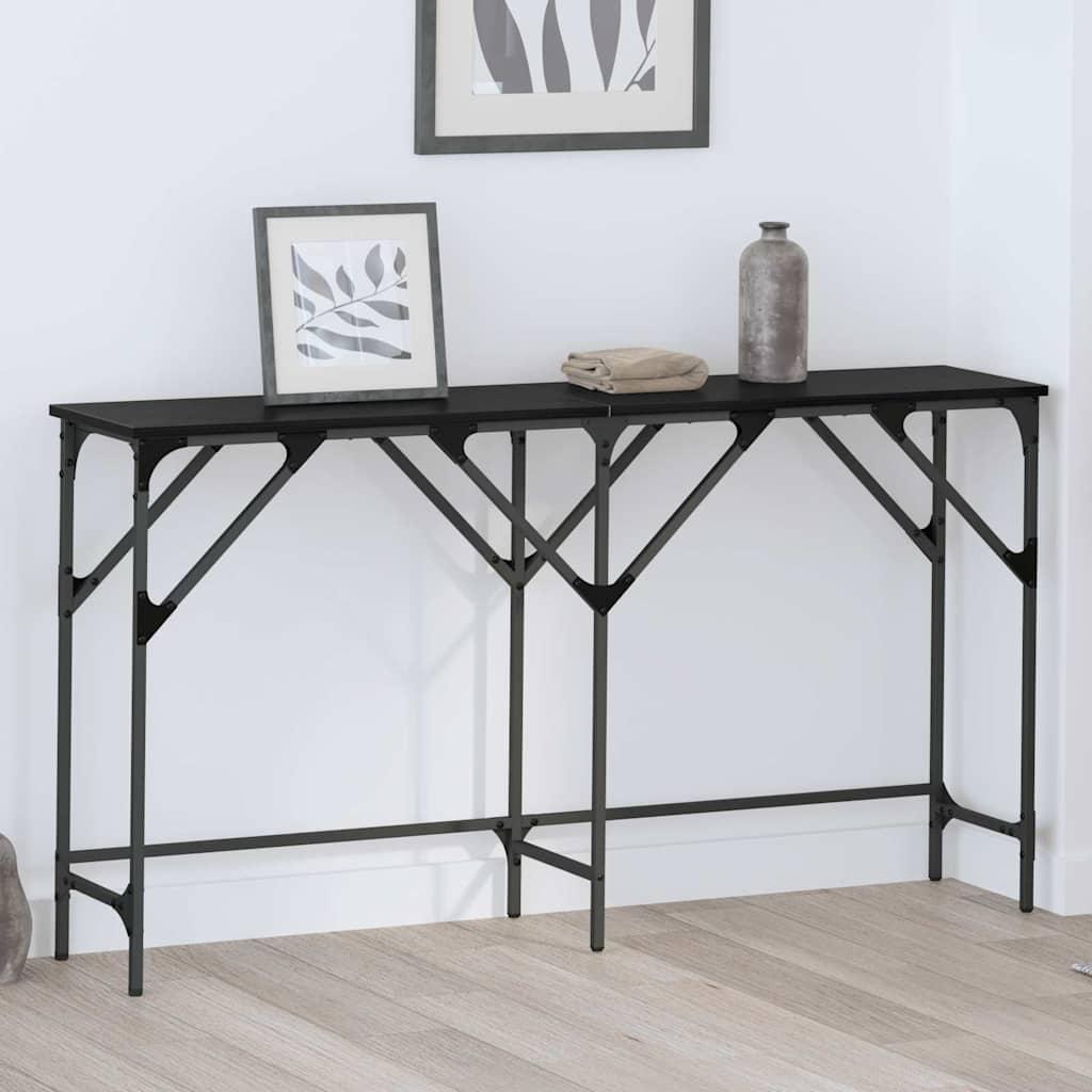 Konsolbord Sort eg 140 x 29 x 75 cm Konstrueret træ