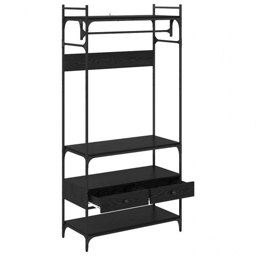 Garderobeskab i sort eg 89 x 39 x 184,5 cm