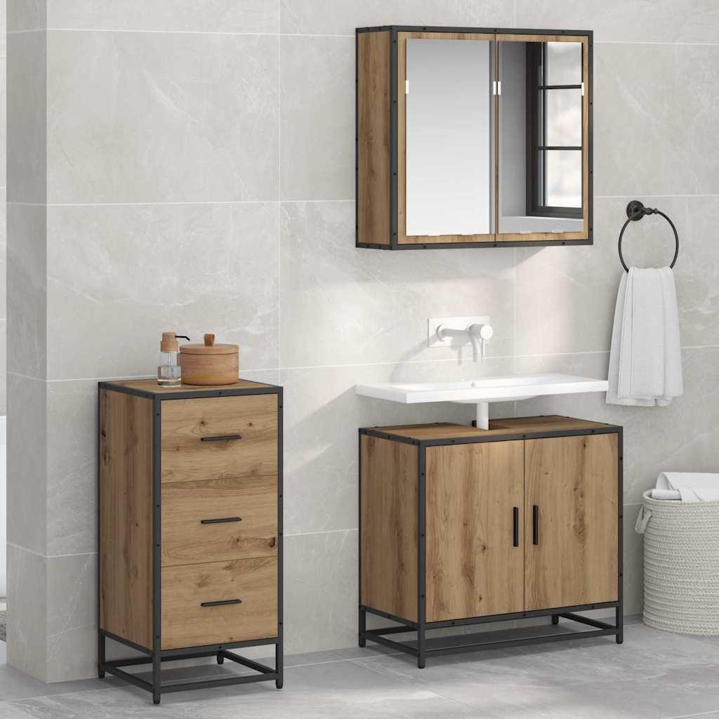 Sidebord artisan eg 35,5 x 35 x 76 cm Konstrueret træ