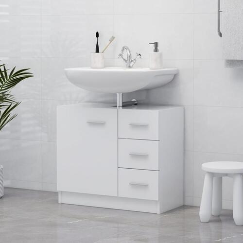 Underskab til håndvask 63x30x54 cm konstrueret træ hvid (OUTLET B)