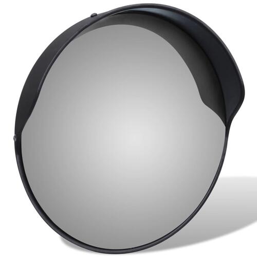 Konvekst trafikspejl PC plast sort 30 cm udendørs (OUTLET A)