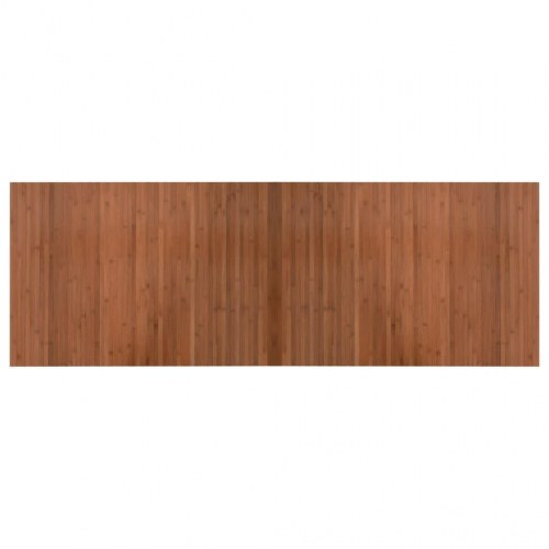 Gulvtæppe i bambus 70 x 200 cm - brun