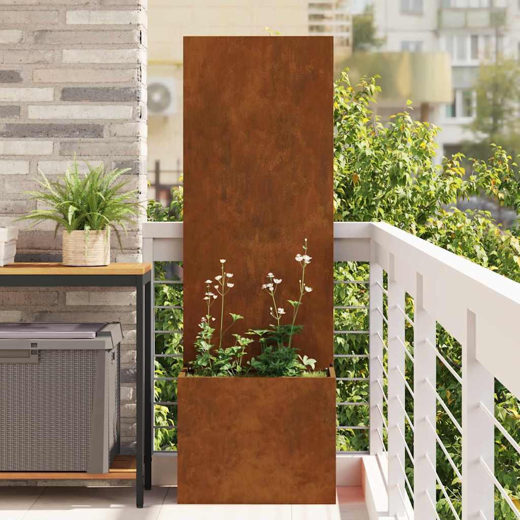 Have privatliv skærm Fretwork Rusten 50 x 140 cm Forvitret stål