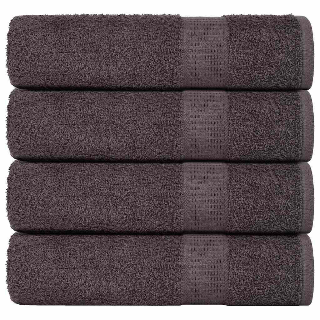Håndklæder 4 stk. 50x100 cm 360 g/m² 100 % bomuld antracitgrå