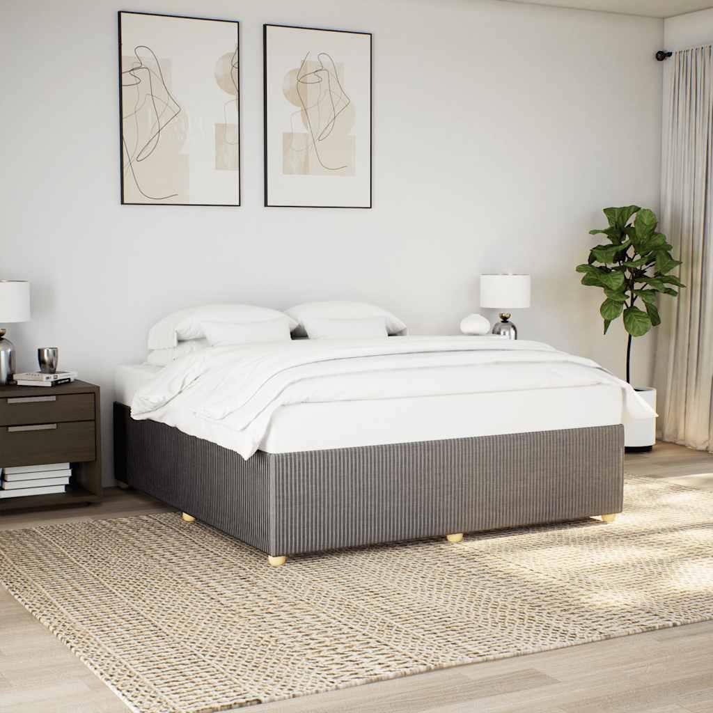 Sengeramme uden madras 180x200 cm stof gråbrun