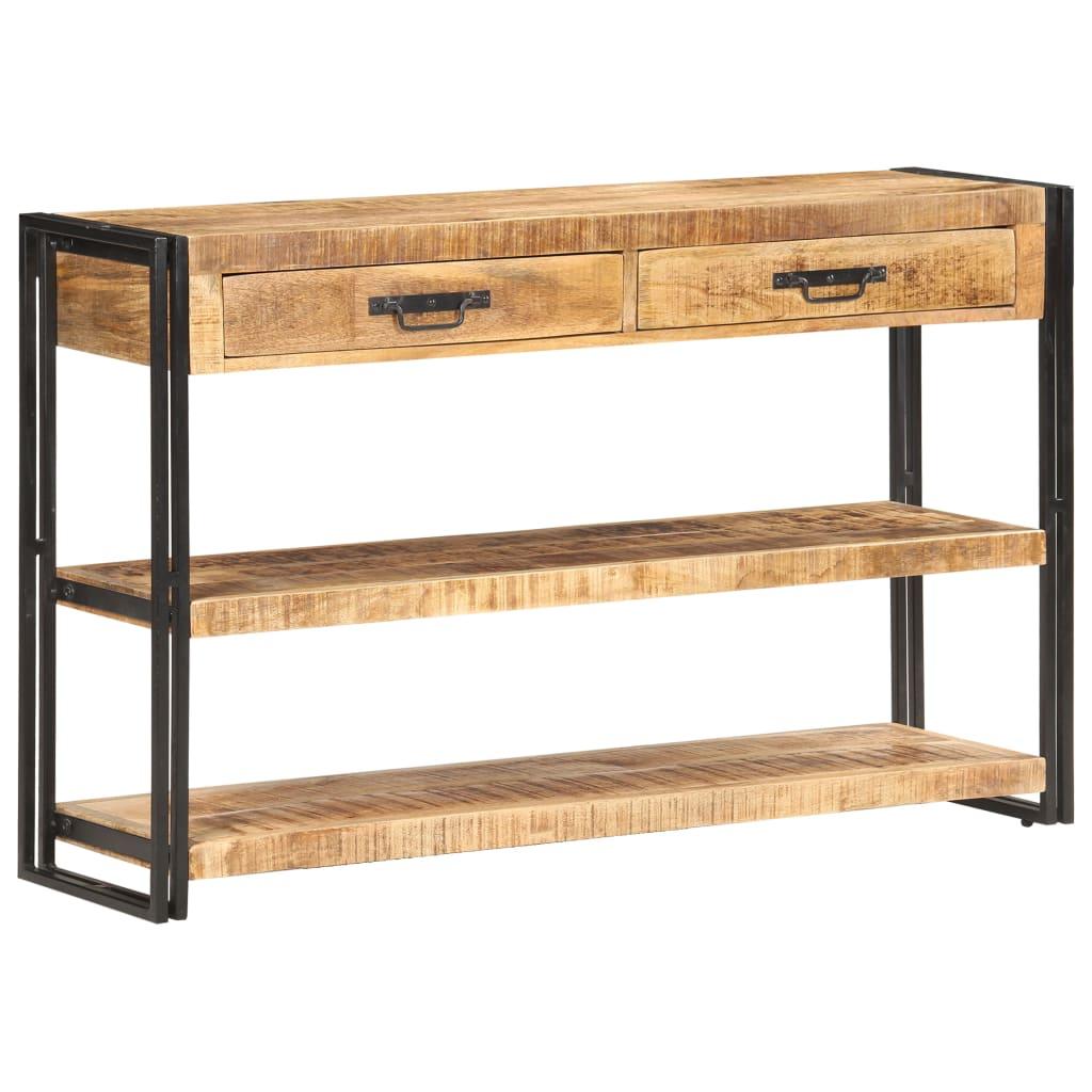 Skænk 120x30x75 Cm Massivt Træ - Massivt ru mangotræ